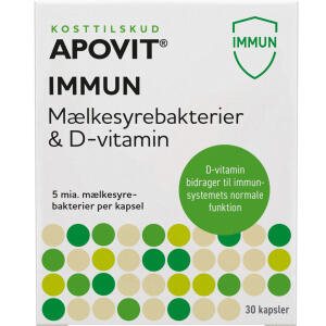 Apovit Immun Mælkesyrebakterier & D-vitamin, 30 stk (Udløb: 09/2026)